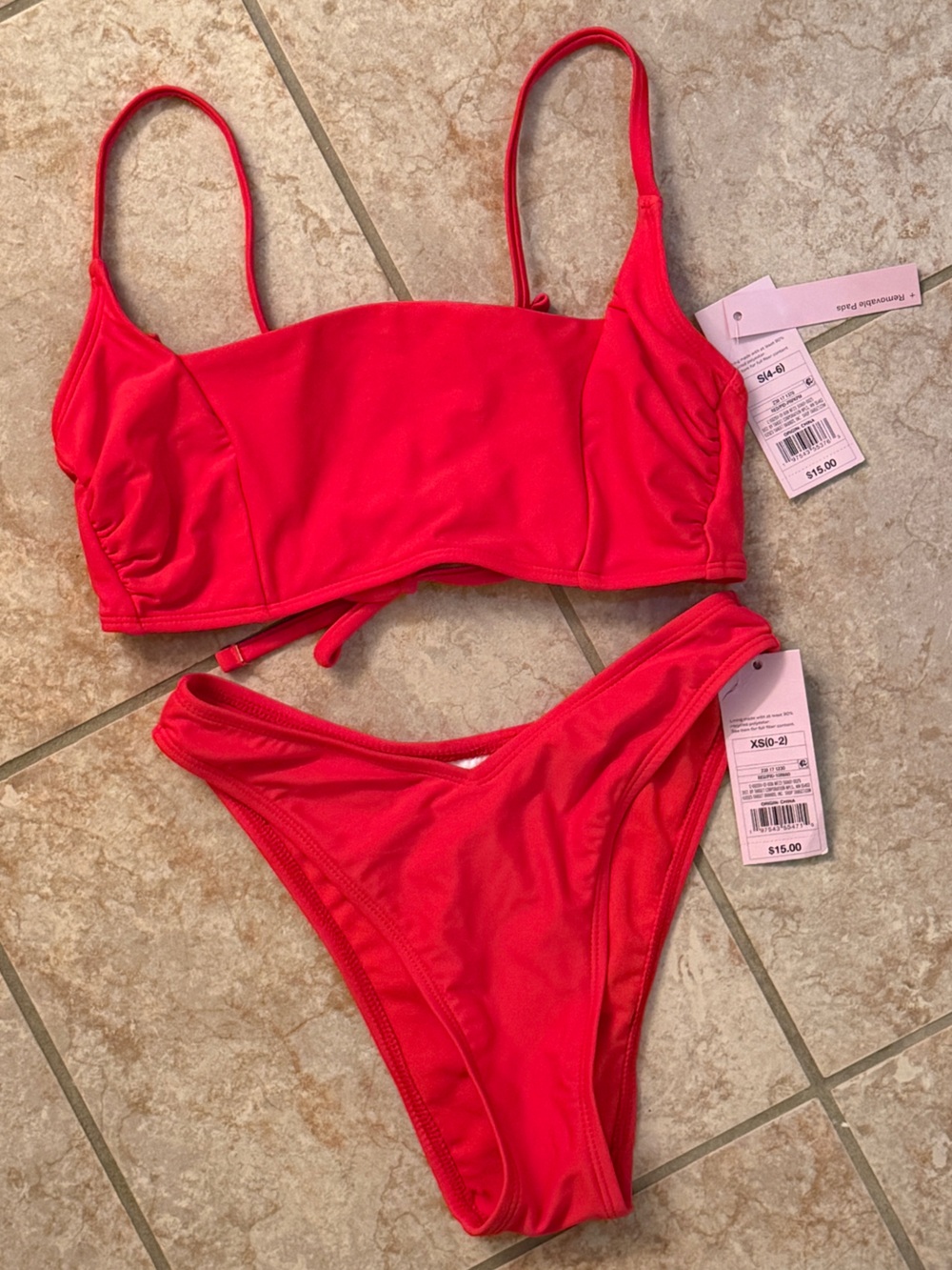 wild Fable Red Bikini Top and Bottom Set mixed size